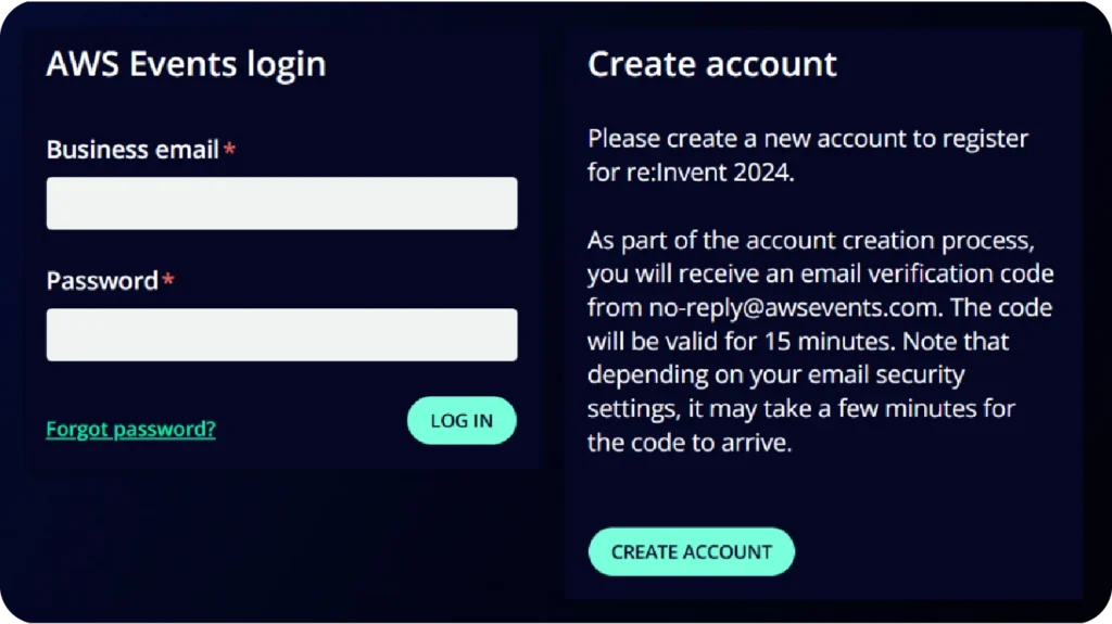 5. Login or create account