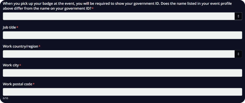 6. Fill the form with your data